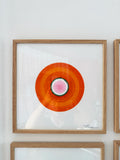 Circles 1 - Håndmalet grafik i egeramme