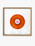 Circles 1 - Håndmalet grafik i egeramme