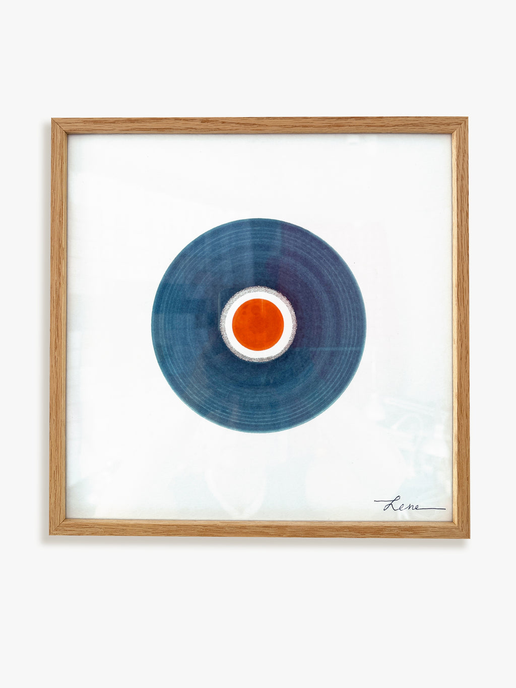 Circles 2 - Håndmalet grafik i egeramme