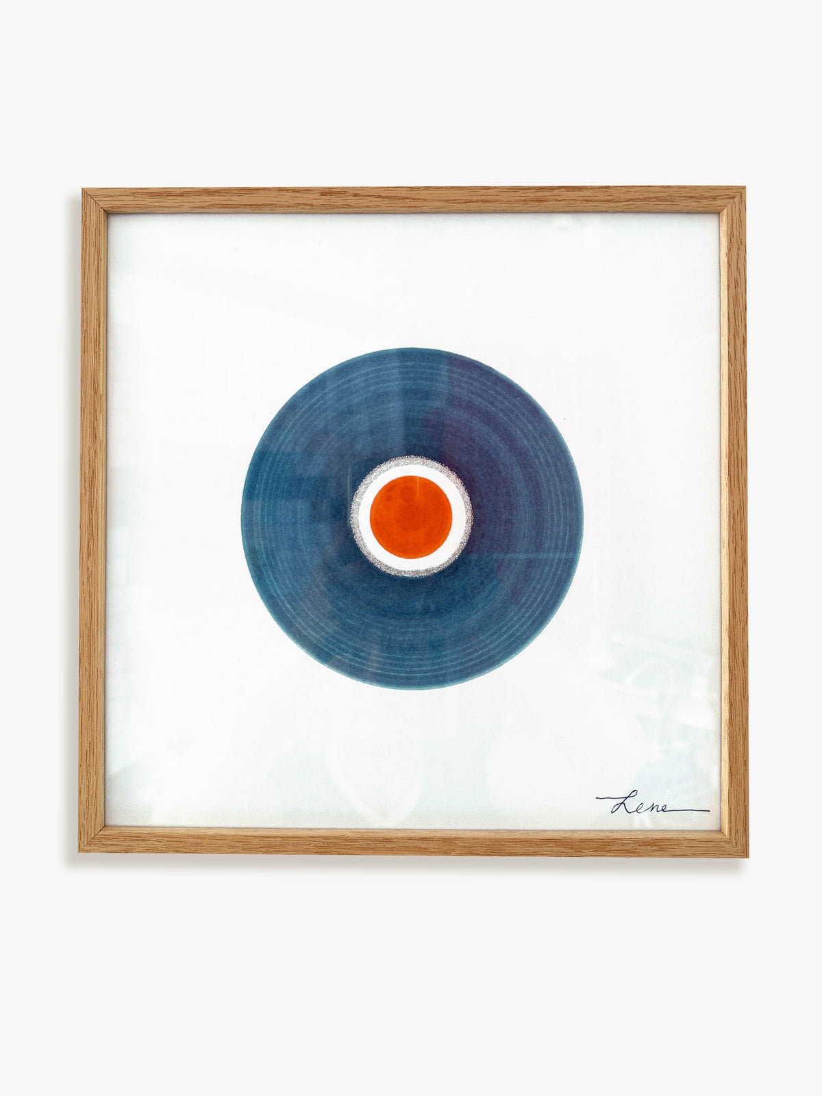 Circles 2 - Håndmalet grafik i egeramme